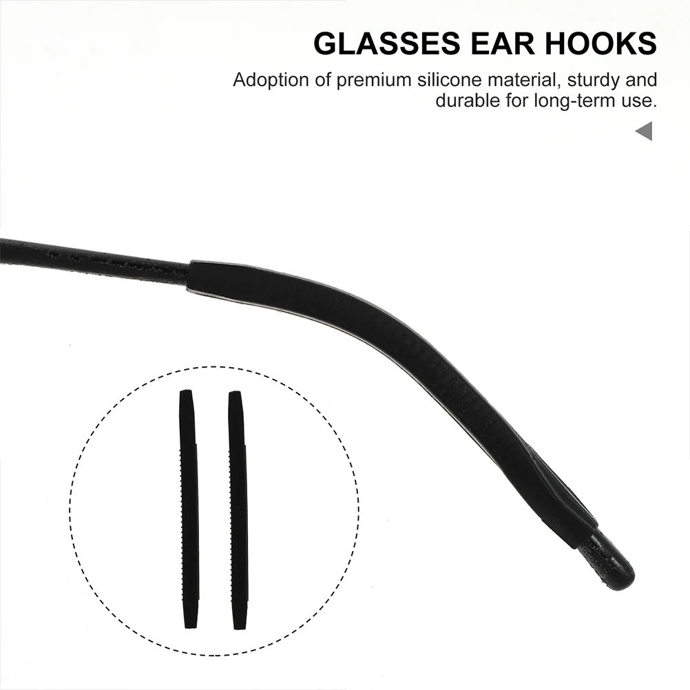 

Glasses Non slip Foot Cover Eyeglasses Temple Tips Replacement Sleeve Ear Hook Clear Silicone Durable Anti skid For Sports