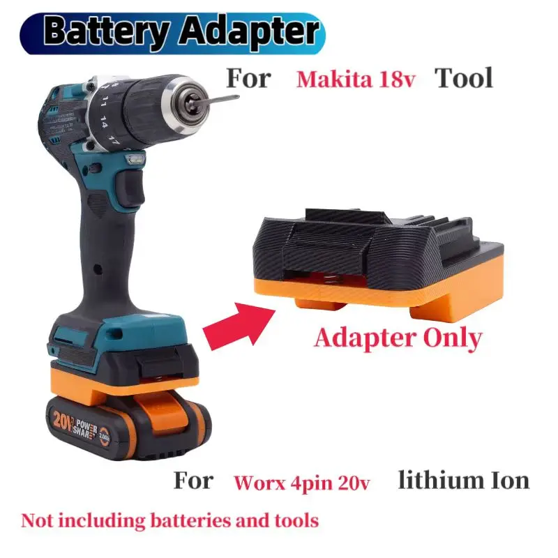 

Battery Adapter For Worx 20V 4PIN Li-ion Adapter Convert To Makita 18V Power Tool Converte(Not Include Tools And Battery)