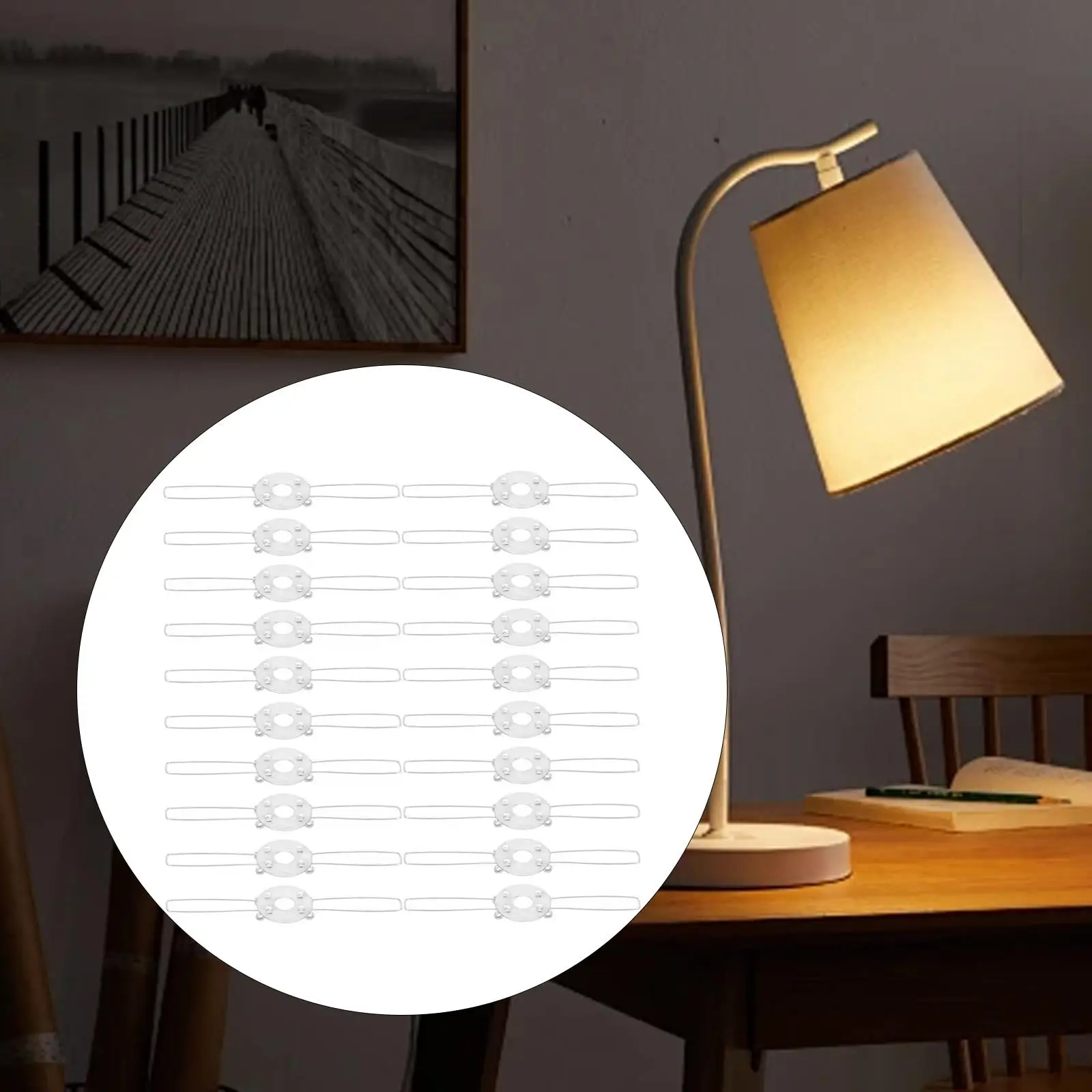 Metal Fixing Spring Clip Two Forks Lamp Shade Secure Table Support for Lampshade Hanging and Repair