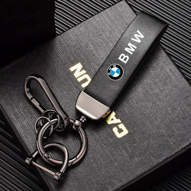 Car Genuine Leather Key Chain Key Rings 3D Metal Keychains For BMW M3 M4 M5 F93 F92 F97 F98 F95 F96 F94 G30 G20 G05 G06 G07 F07