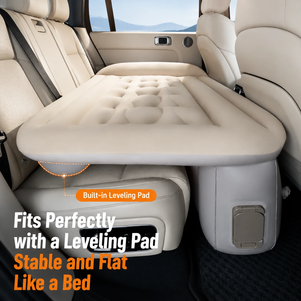 Portable Car Air Mattress One Touch Electric Automatic Air Mattress Vehicle Rear Seat Sleep Mat Portable Air Mattress