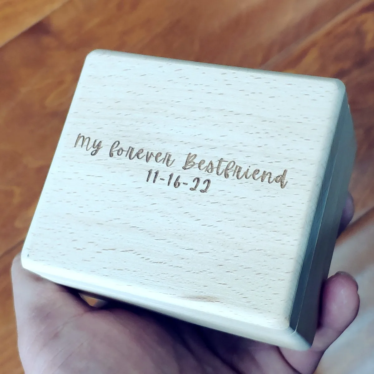 

My Forever Best Friend Music Box, Personalized Photo Engraved, Customized Song Play, Once Open Anniversary, Birthday Gifts