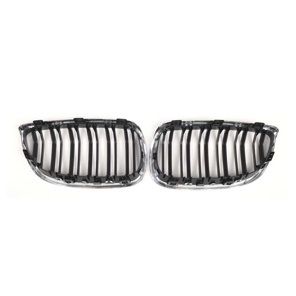 

For BMW 3 Series Front Bumper Grille Set for E92 E93 For M3 2007 2013 OEM 51137157277 51137157278 ABS Black Silver