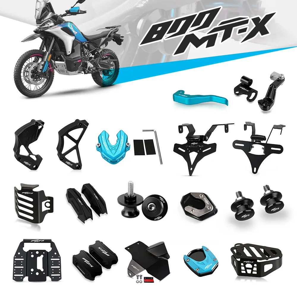 For CFMOTO 800MTX 800 MT-X CF MOTO MTX800 2024 2025 2026 New Motorcycle Side Stand Enlarge Swingarm Sliders Licence Plate Holder
