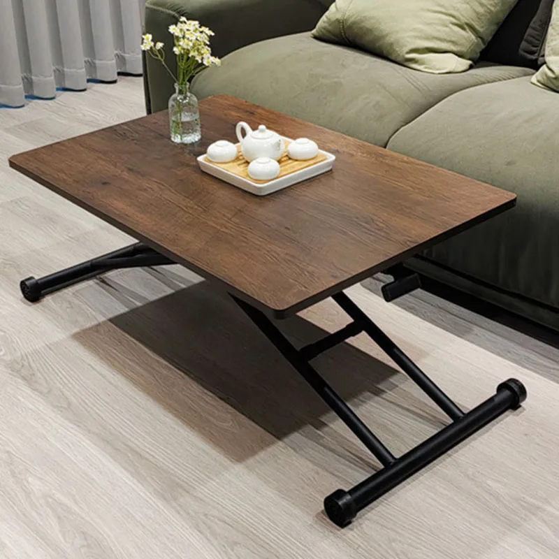 Mesa Industrial Coffe Tables Furniture Luxury Table Round Dinning Foldable Type Folding Liftable Modern Mesa Black Bar YN50DT