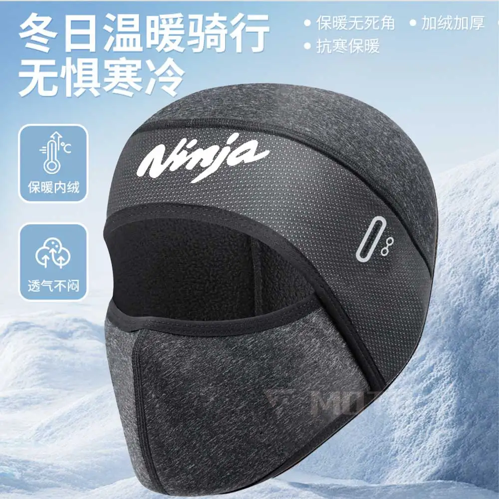 

Cap for Men Bicycle Motorcycle Balaclava Windproof Sports Scarf Velvet Bike Face Cover Women Hiking Ski Hat For kawasaki NINJA