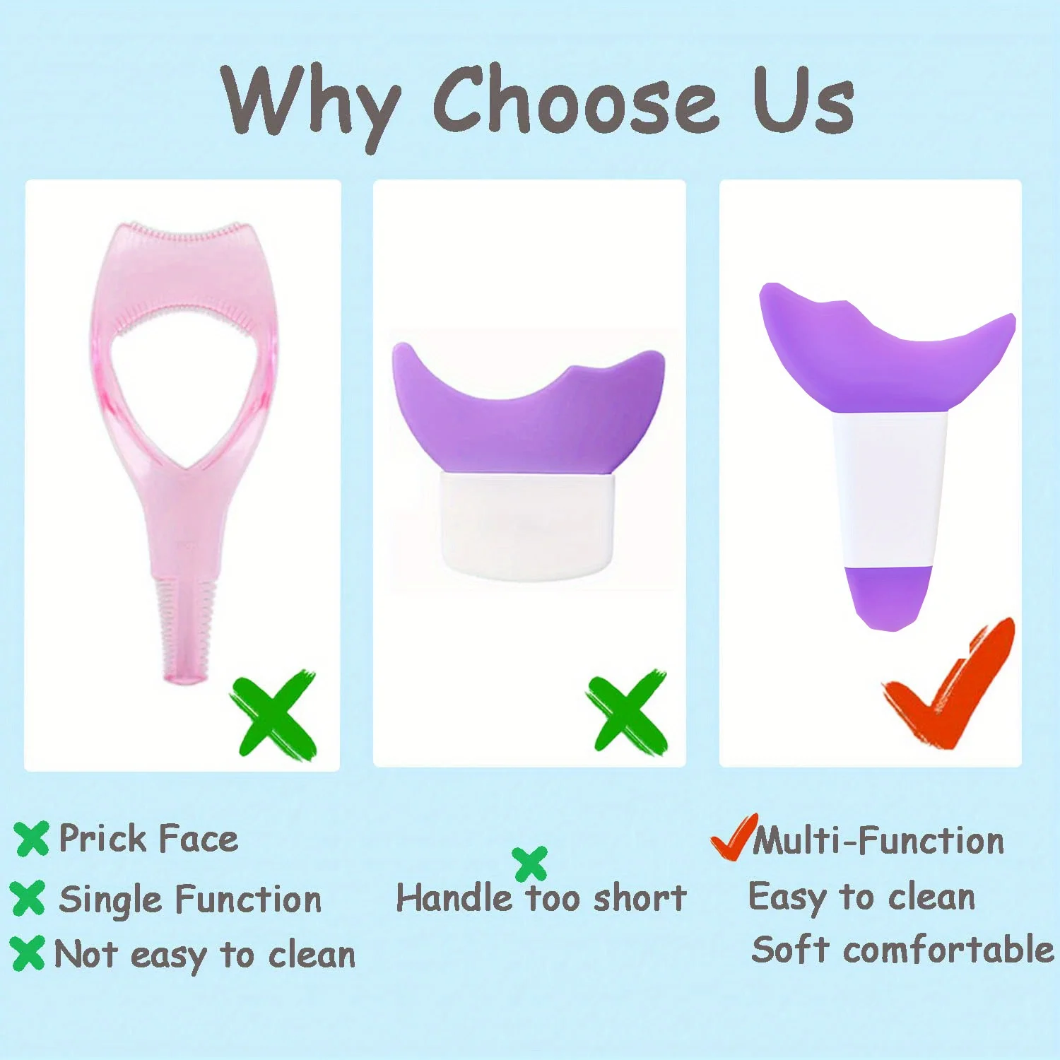 Silikonowy pomocnik do makijażu oczu 3 w 1 - osłonka na tusz do rzęs, prowadnik do eyelinera i odłączany aplikator do cieni do powiek, pędzle do makijażu oczu