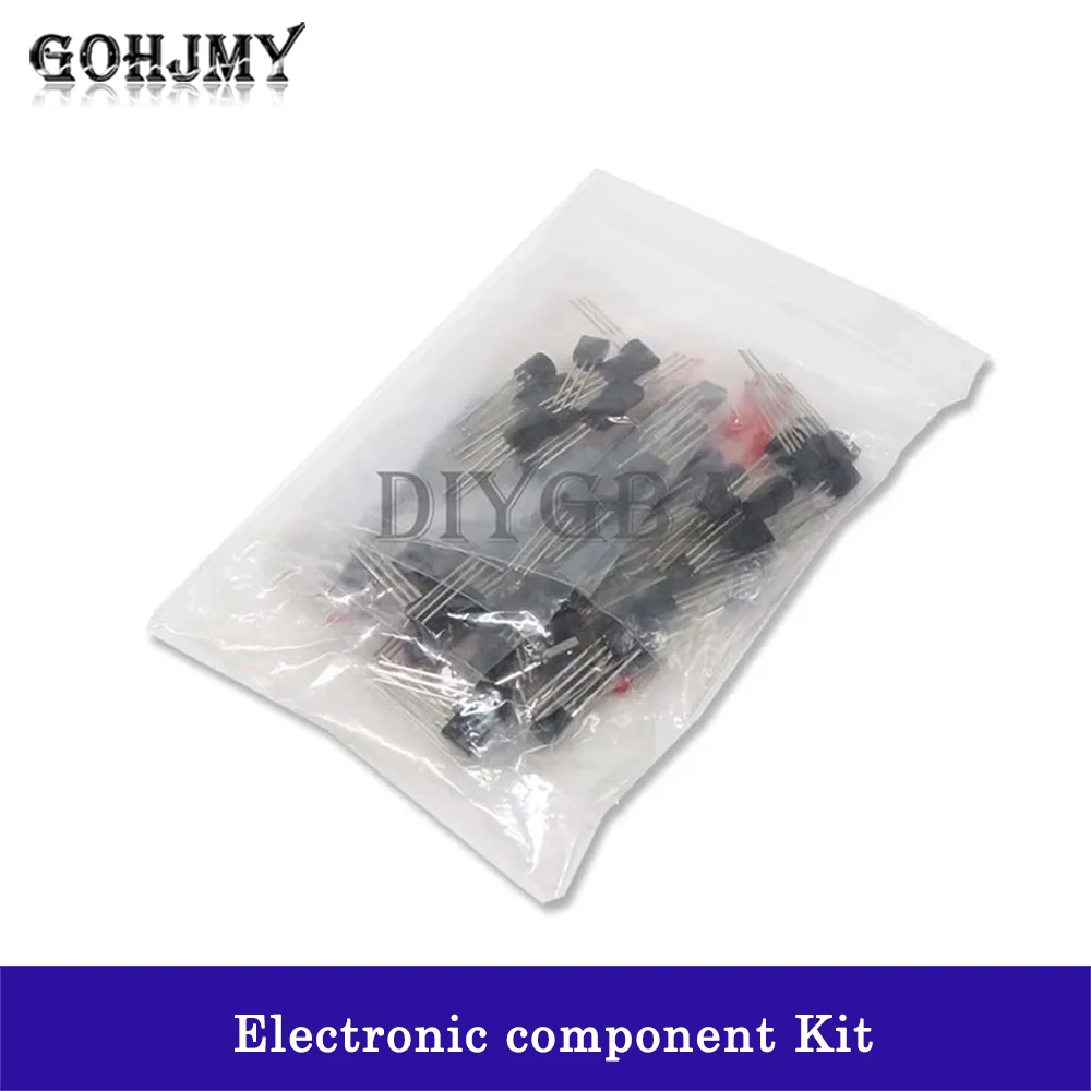 10Values*10pcs=100PCS BC337 BC327 2N2222 2N2907 2N3904 2N3906 S8050 S8550 A1015 C1815 Transistors Set Pack Transistor Kit TO-92