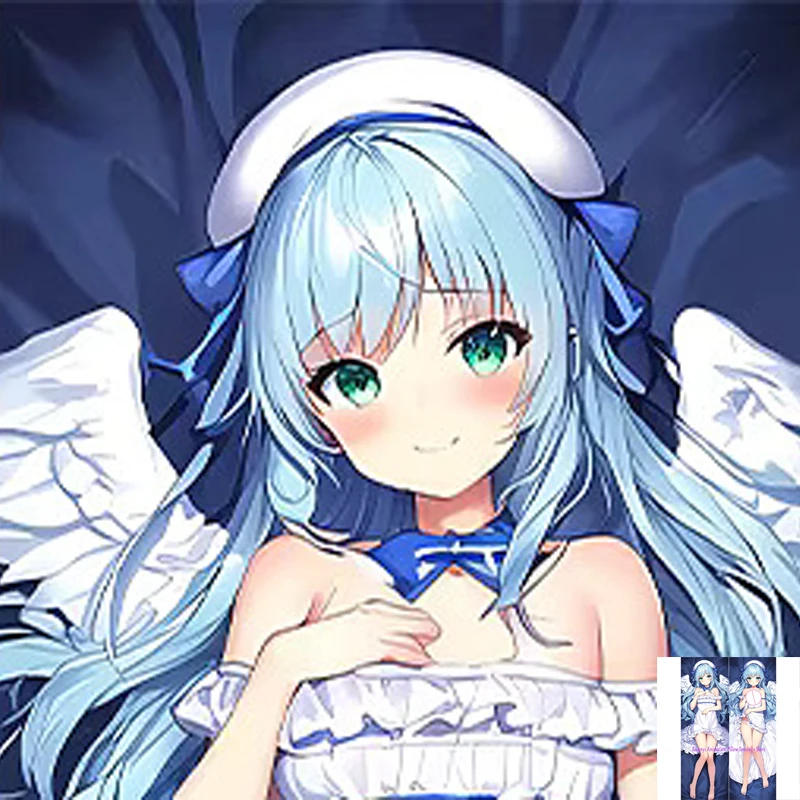 

Dakimakura Anime long Blue Hair Double-sided Print Life-size Body Game Pillow Cover Bedding Gifts