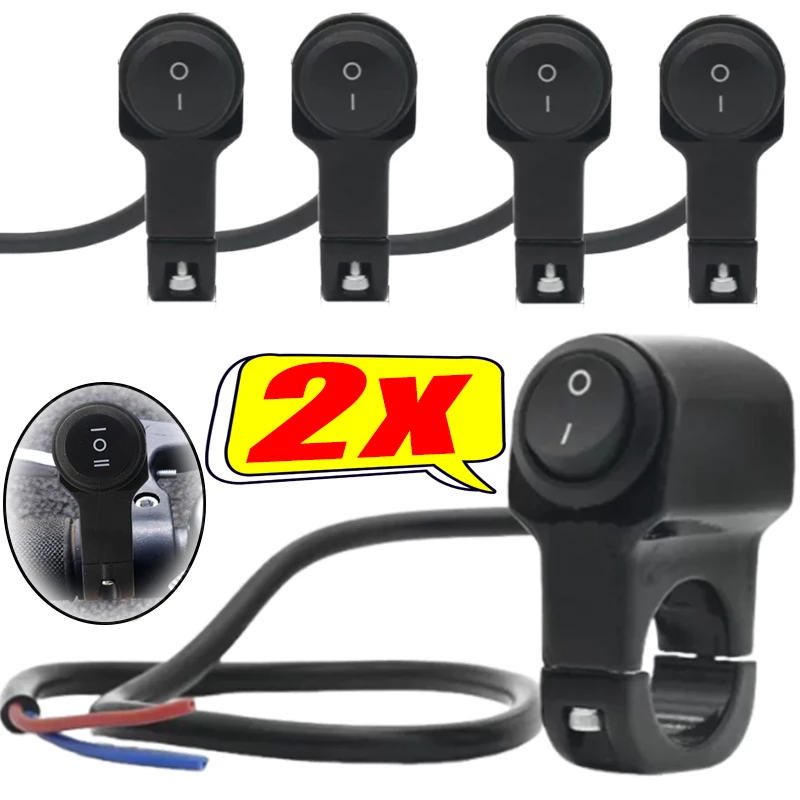 ON/OFF Mini Driving Light Switch with Clip Waterproof Universal Motorcycle Switchs Motorcycle Spotlight Waterproof Switch Wire