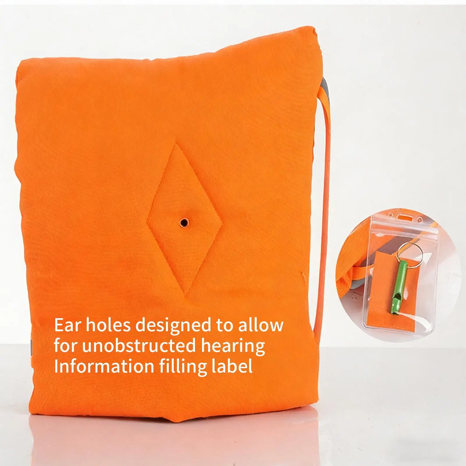 

Disaster Prevention Hood with Reflective Strips Portable Winter Warm Fireproof Seat Cushion Hood Hat for Camping Cold Weather