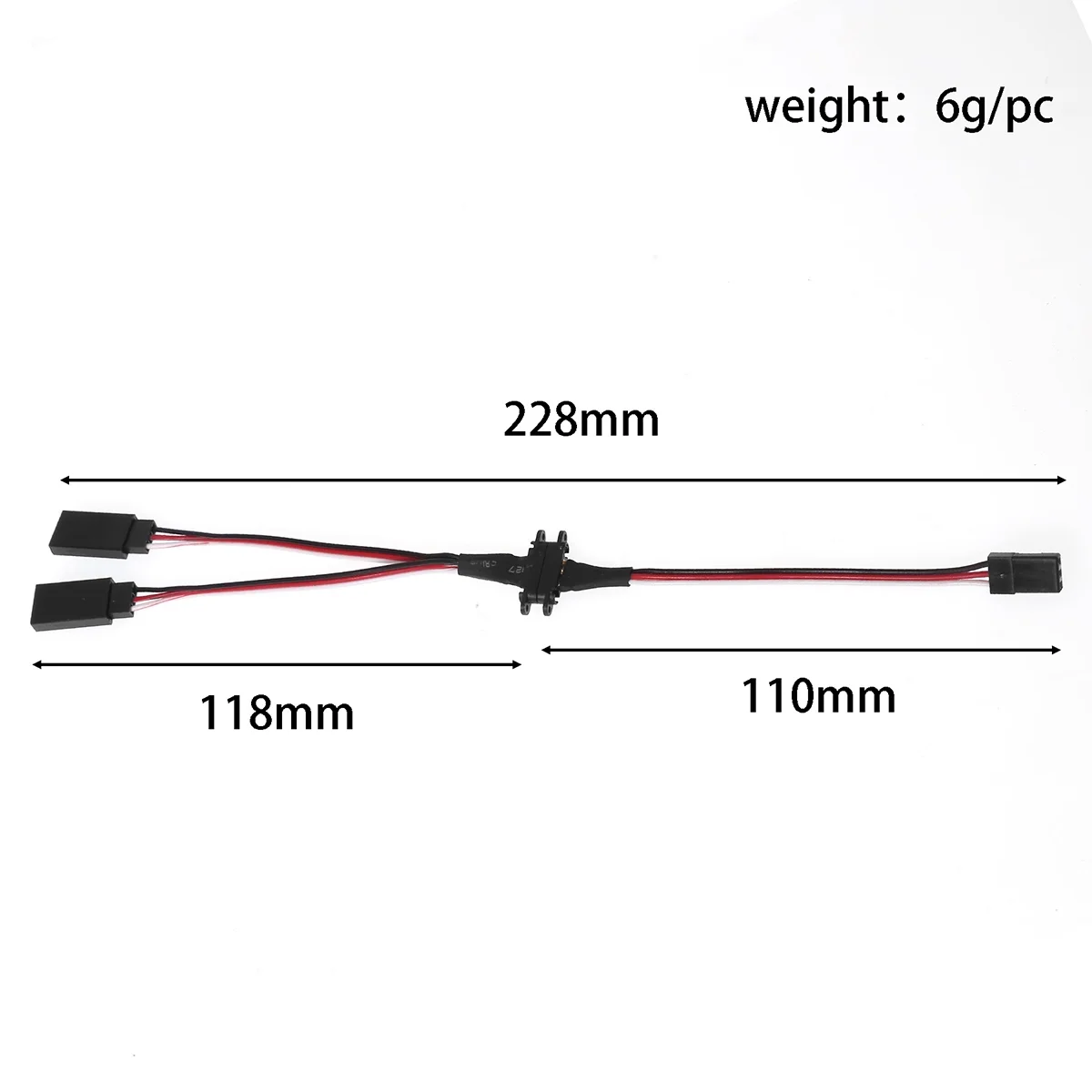 Magnetic JR Extension Cable 1 to 2, Quick Disconnect Connector for RC Car, Drone, Aircraft, Helicopter