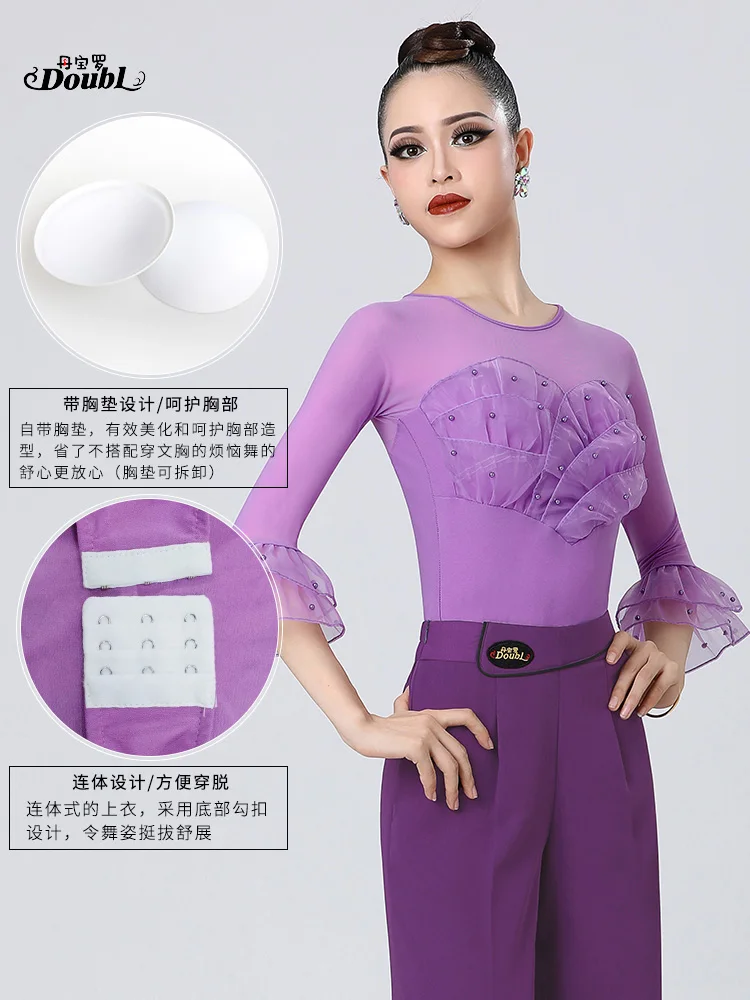 2025 NEW Latin Dance Leotard Women/Girls/Lady New Sexy Salsa/Ballroom/Tango/Cha Cha/Rumba/Samba/Latin top ZY1292