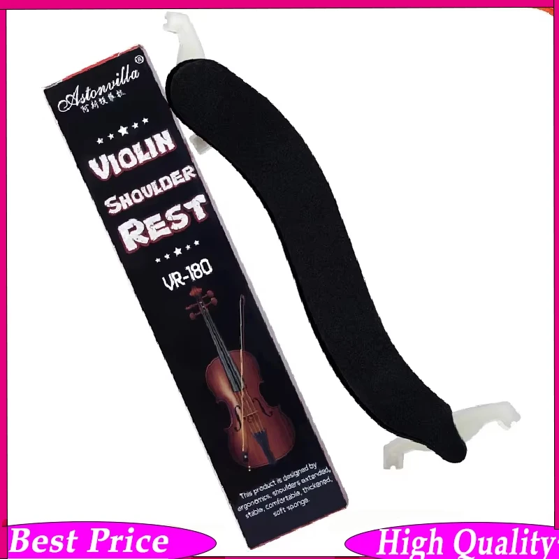 3/4 4/4 Violin Shoulder Pad Black Stringed Instrument Accessories Violin Musical Instrument Fiddle Shoulder Rest Support