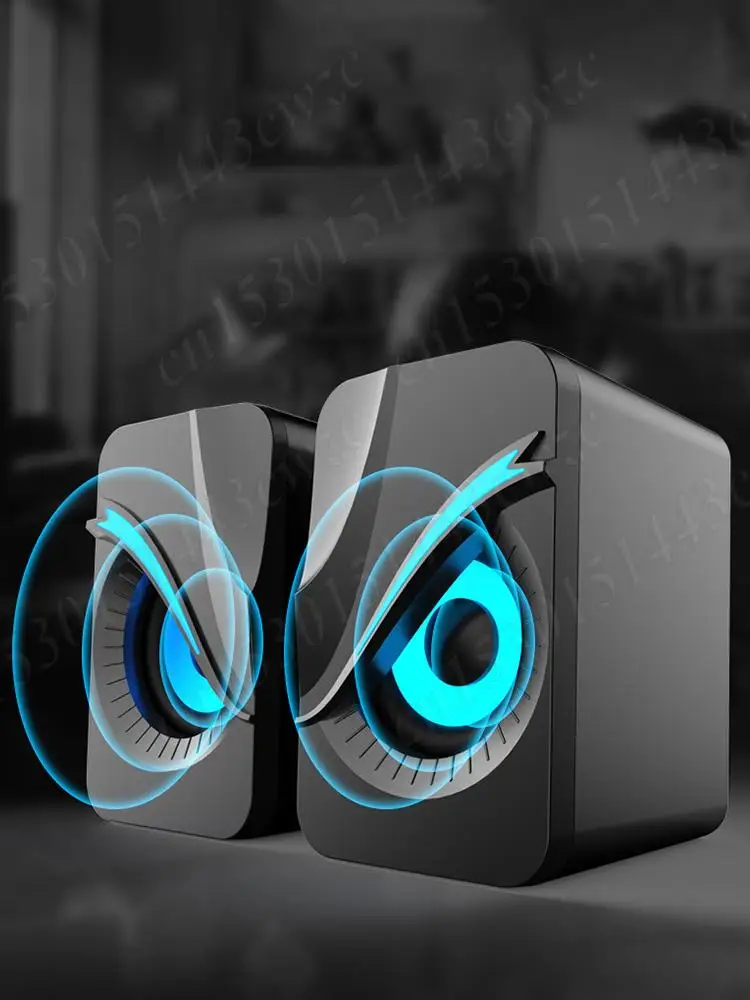

Проводной USB-динамик с RGB-подсветкой Компьютерные колонки Проводной регулятор громкости Сабвуфер Динамик для ПК Компьютер Ноутбук