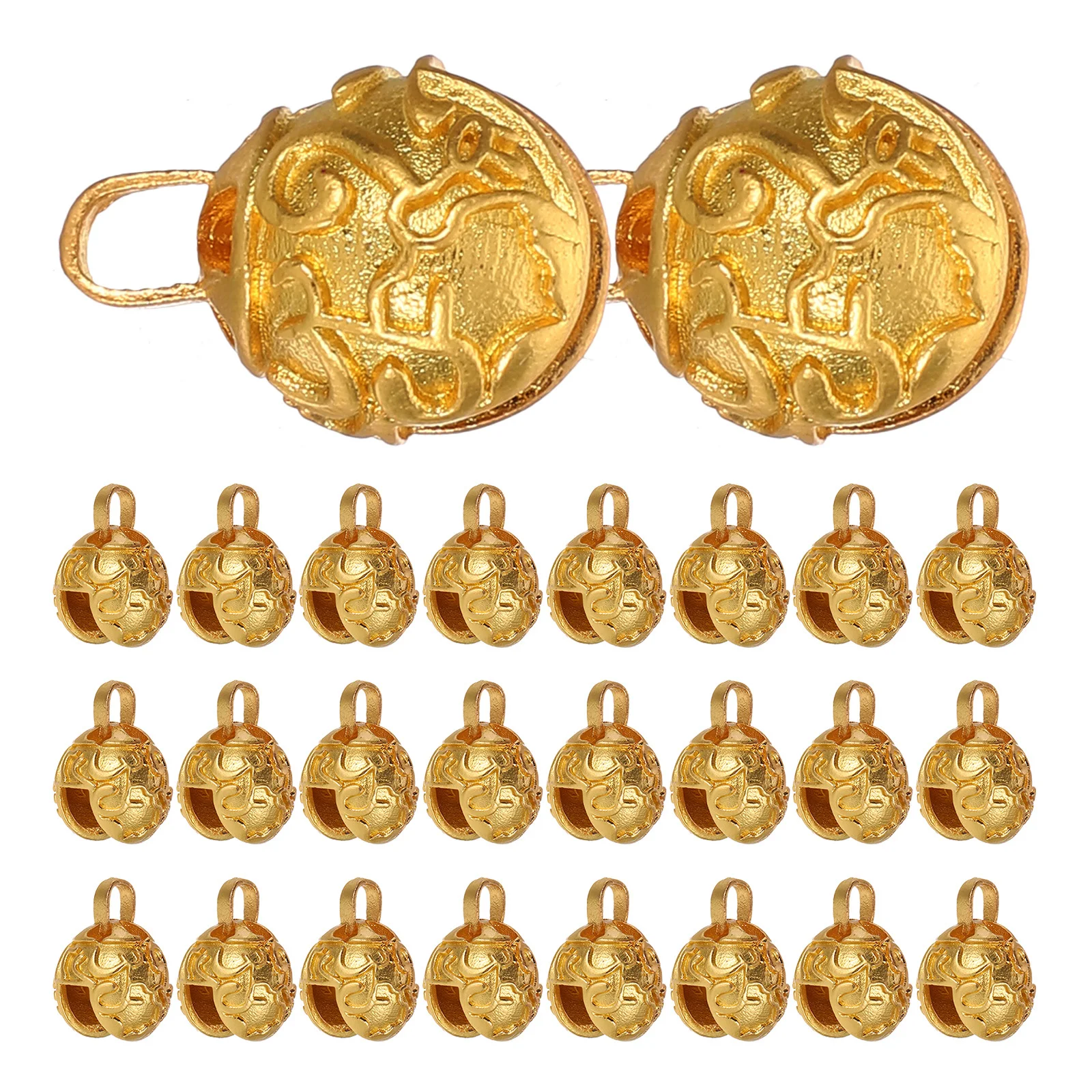 

30Pcs Vintage Mini Alloy Lion Head Bell Pendants for DIY Necklace Bracelets Jewelry Making Craft Charms Jingle Bells