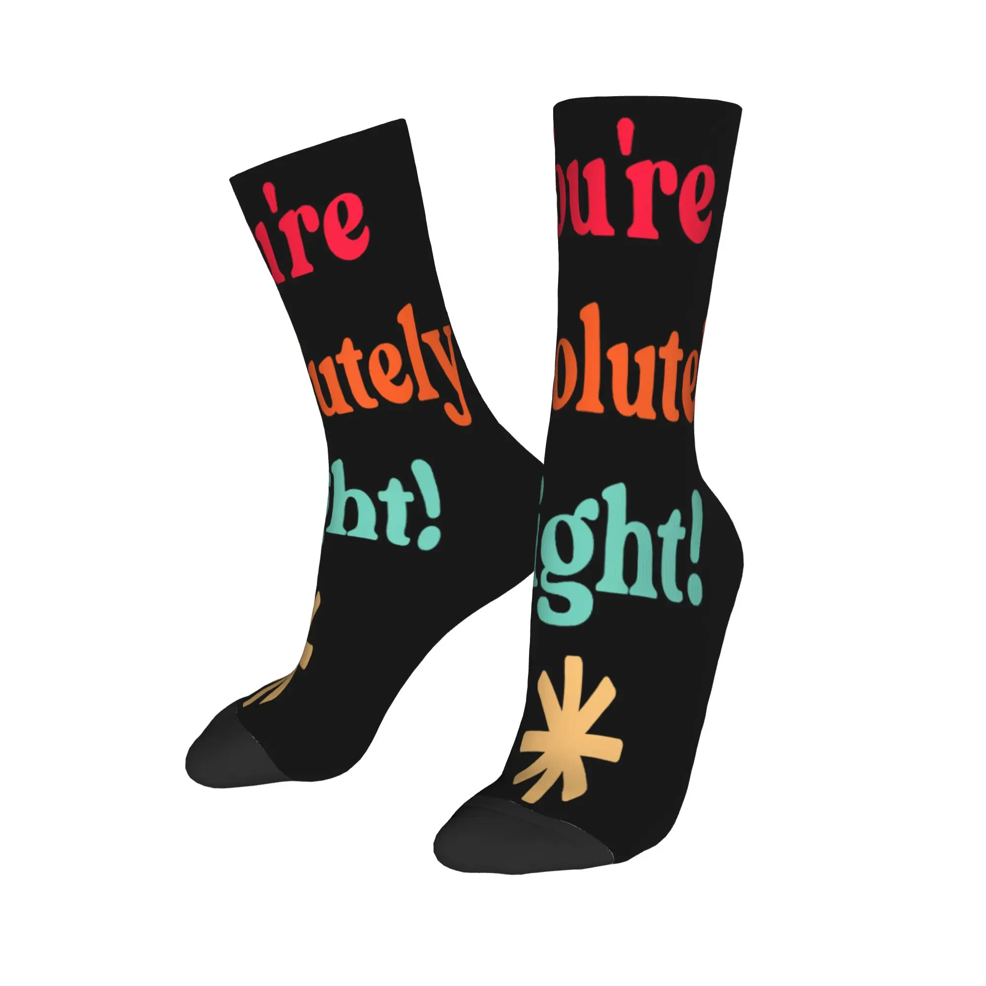 Unisex Claude Code You're Absolutely Right  Socks Super Soft Funny Happy  Socks High Quality Merch Middle Tube Socks