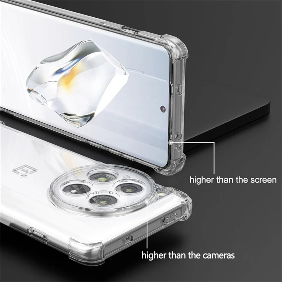 Clear Case for OnePlus 12 5G Soft Shockproof Silicone Phone Cases One Plus 12 OnePlus 12 Cover One Plus 12 Case