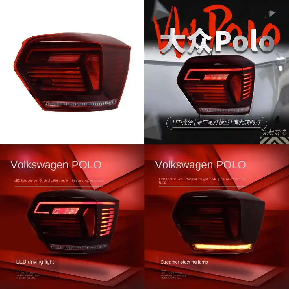 LED Daytime Running Light for VW Polo 2019–2022 with Horse Running Animation