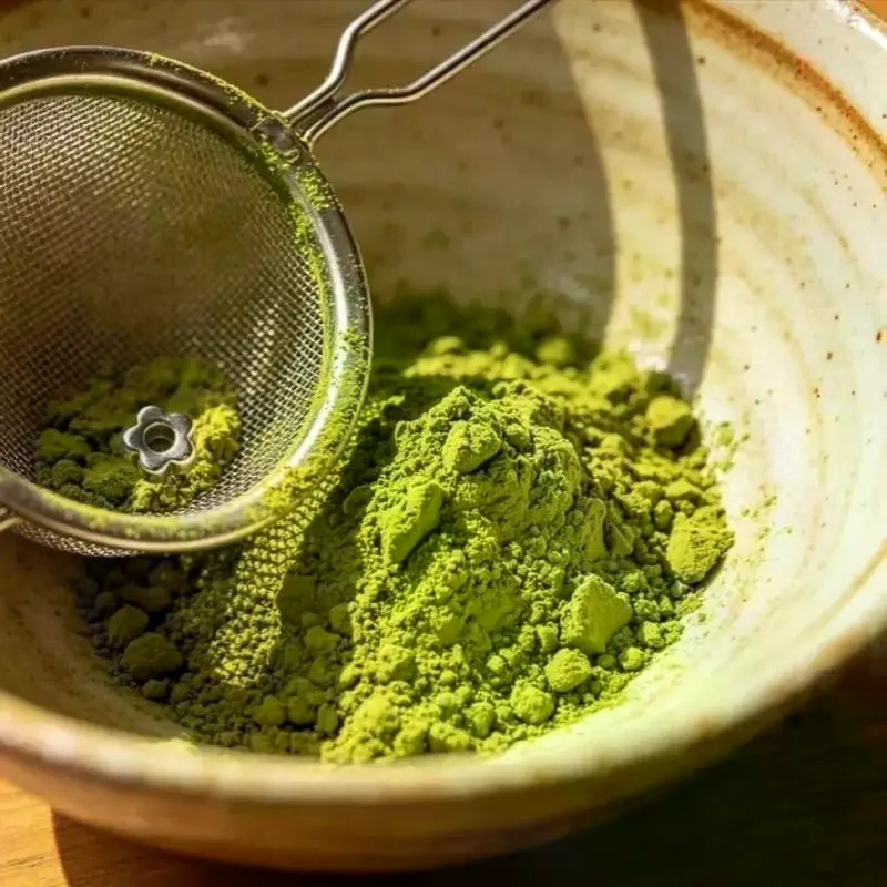 Stainless Steel Matcha Sifter Rolling Beads Food-Safe Material Stainless Steel Sieve Smooth Edge Flower Shape