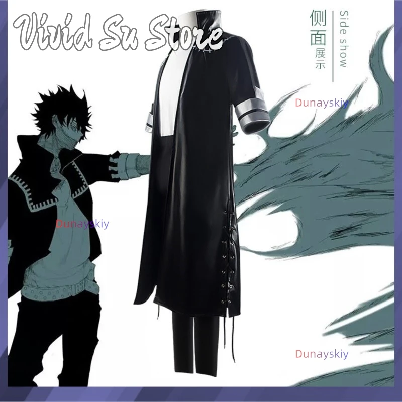 

Anime My Acdemi Dabi Cosplay косплей Black Coat Shirt Hero Pants Full Set Uniform Carnival Suit Halloween Party for Adult Men