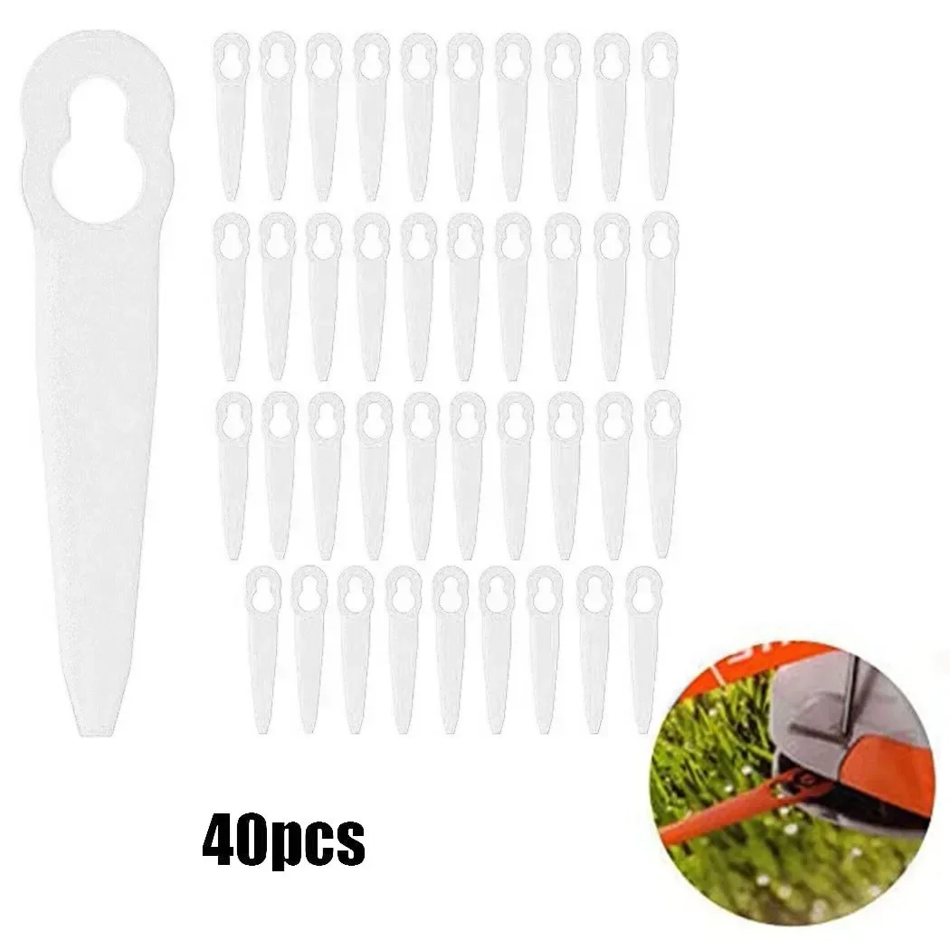 40Pcs Safety Blades Engine Replacement Accessories Kit For Bosch ART23 Strimmer Trimmer ART23 Accutrim Easytrim Parts