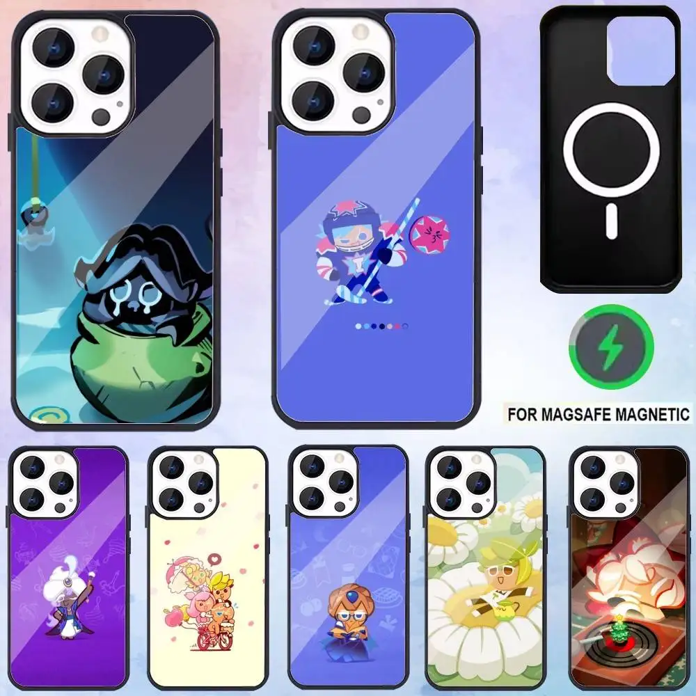 

Game C-Cookie Run K-Kingdom Phone Case For iPhone17,16,15,14,13,12,11 Plus,Pro Max Magnetic For Magsafe Wireless Charging