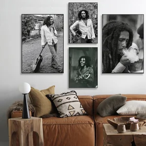 밥 말리 포스터 자체 접착 예술 방수 종이 스티커 커피 하우스 바 벽 장식 6 최고의 영업 카페 말리 -2