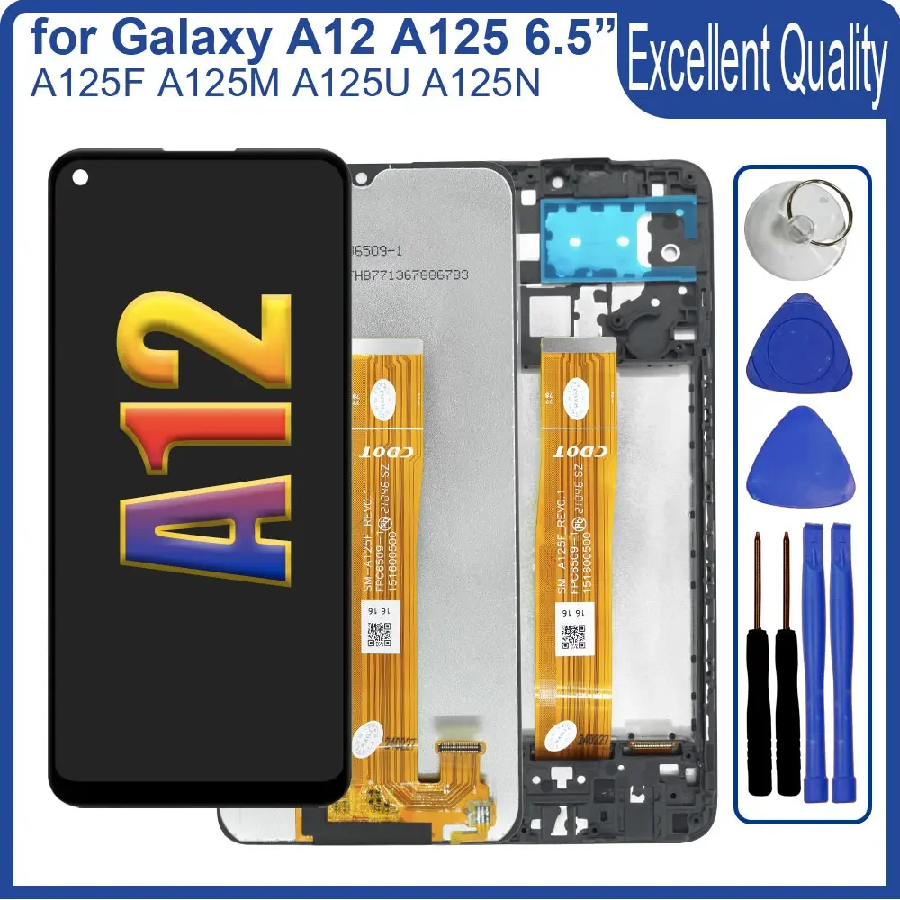 

New Tested LCD for Samsung Galaxy A12 A125F LCD Display Touch Screen Digitizer Assembly for Samsung A12 A125F A125M LCD Display