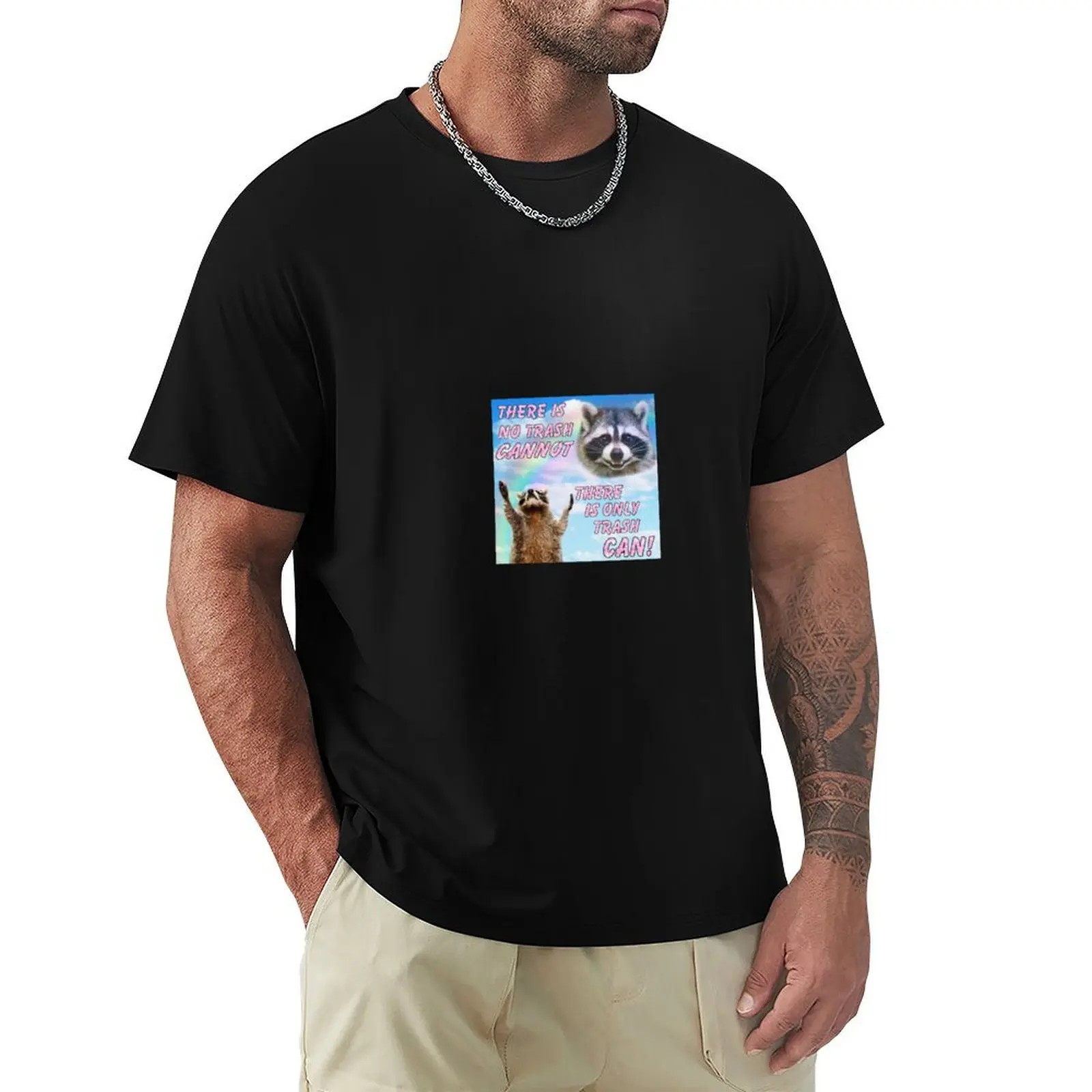 there is only trash can! T-Shirt Retro Graphic Print T-Shirt