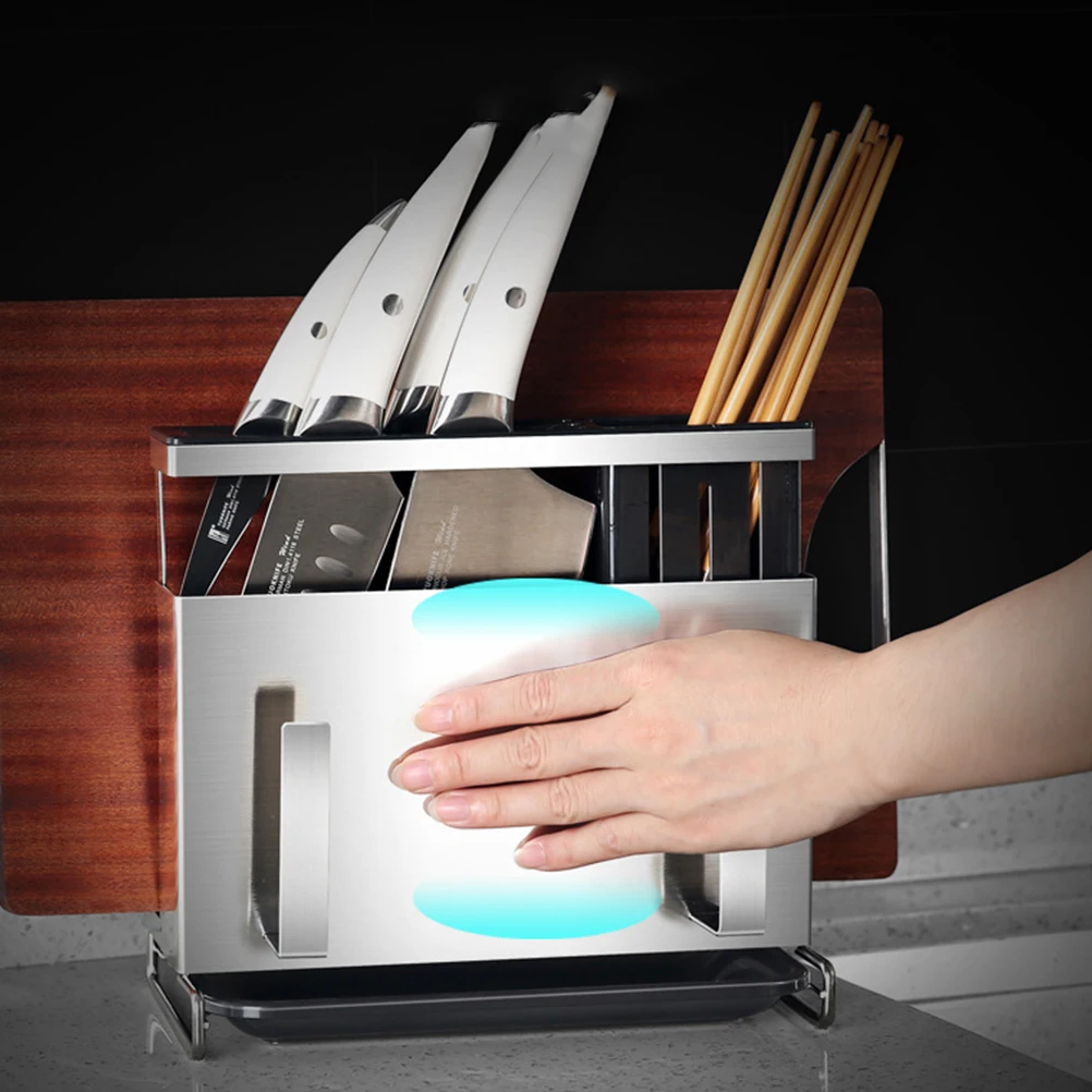 

Knife Holder Chopstick Cage Stainless Steel Rack Knifes Storage Food Chopsticks Stands