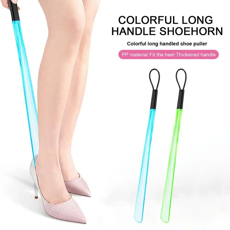 Long Handle Shoe Horns Home Professional Shoehorn PVC Shoe Extractor Shoe Remover Lifter Pull Tools Without Bending