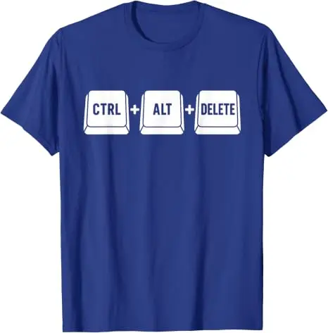 Lustiges IT-Programmierer-Geek-Tastatur-Humor-T-Shirt mit Ctrl-Alt-Delete-Motiv, Y2K-Stil, für Computerprogrammierer, IT-Techniker, Coding-Grafik-T-Shirt – Detail 15