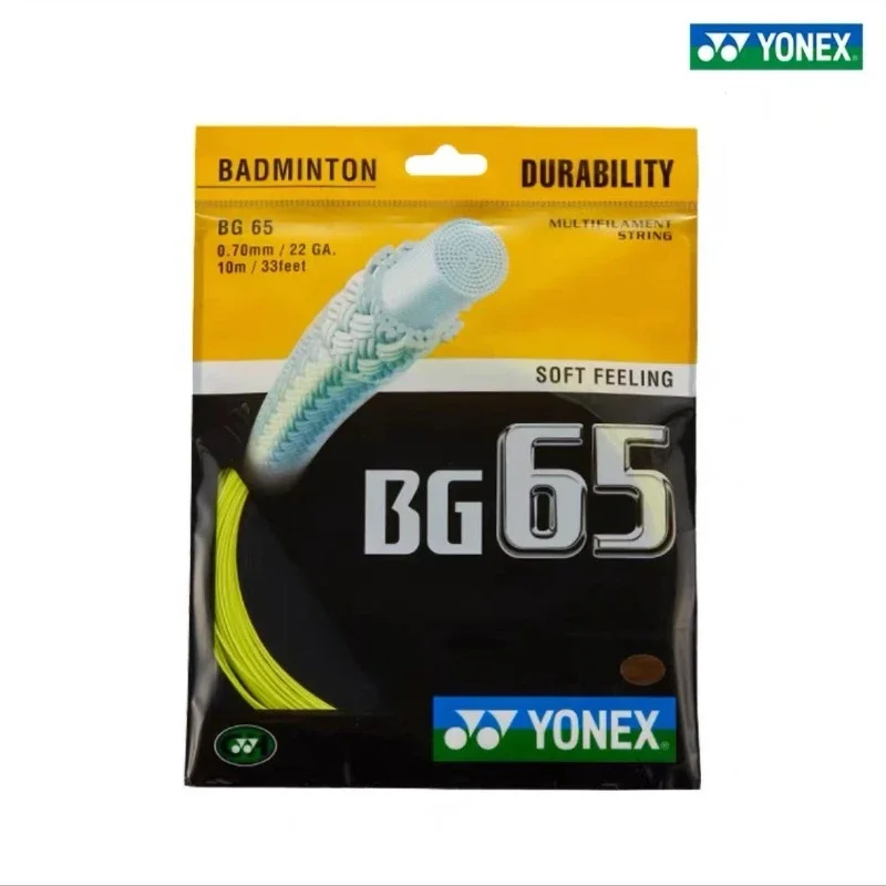 YONEX-Cuerda de raqueta de bádminton Yy Bg65 BG-65, alta calidad, alta elasticidad