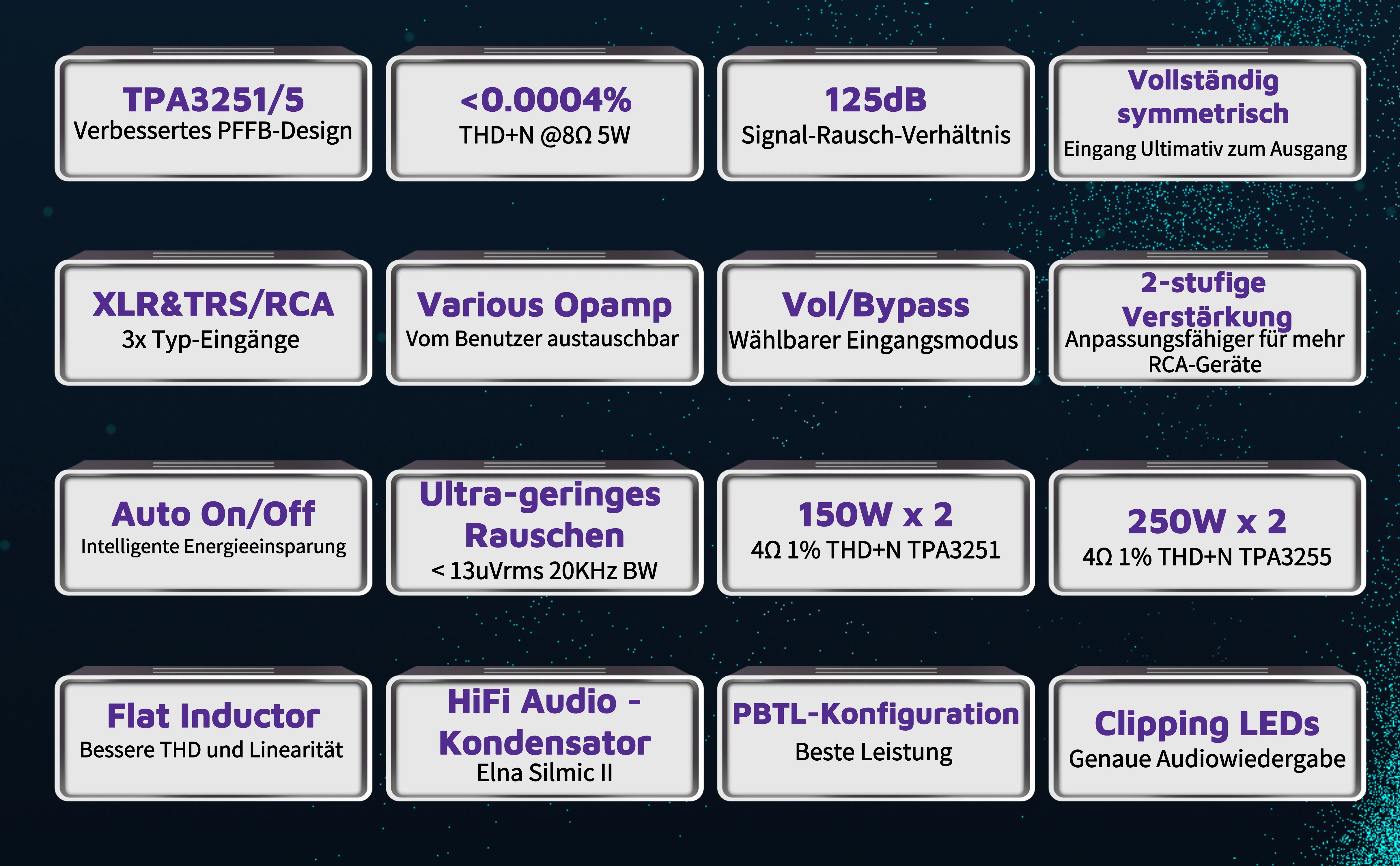 3E Audio Next-Gen A5 A7 HiFi-Verstärker Stereo Mono mit Verbessertem PFFB TPA3255 TPA3251 Professioneller Audio-Verstärker – Detail 2