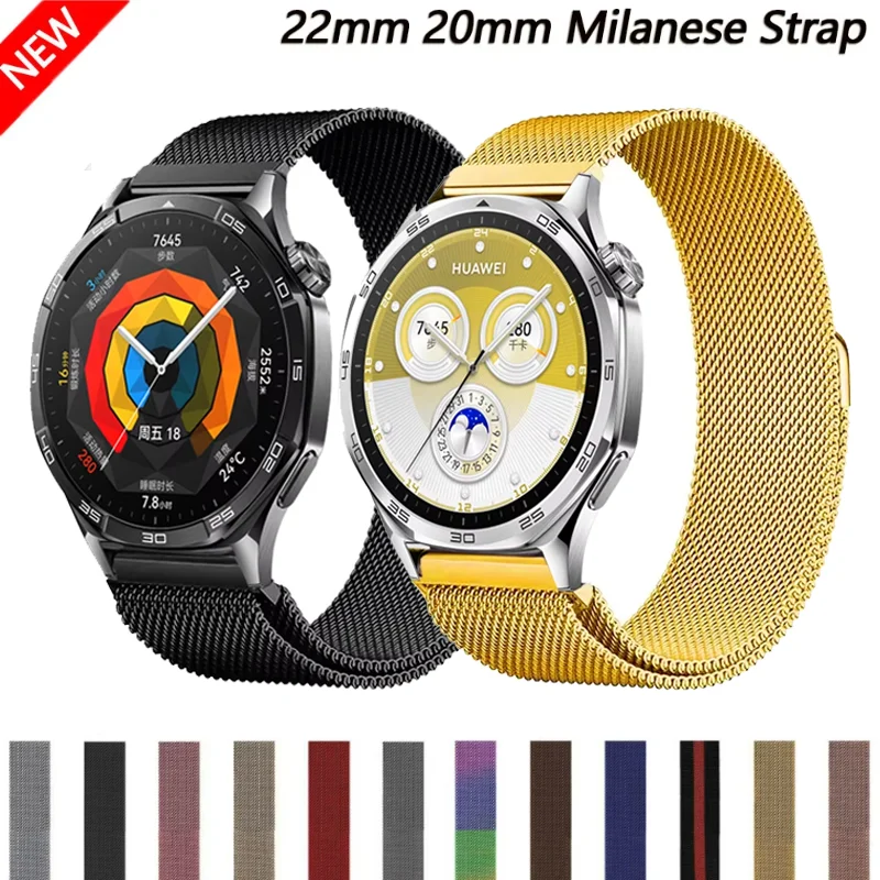 

20mm 22mm Watch Band for Huawei Watch GT5/4 3 GT5 Pro 46mm Magnetic Bracelet for Samsung Galaxy 6 Classic 47mm 43mm 7 6 5 4 40mm