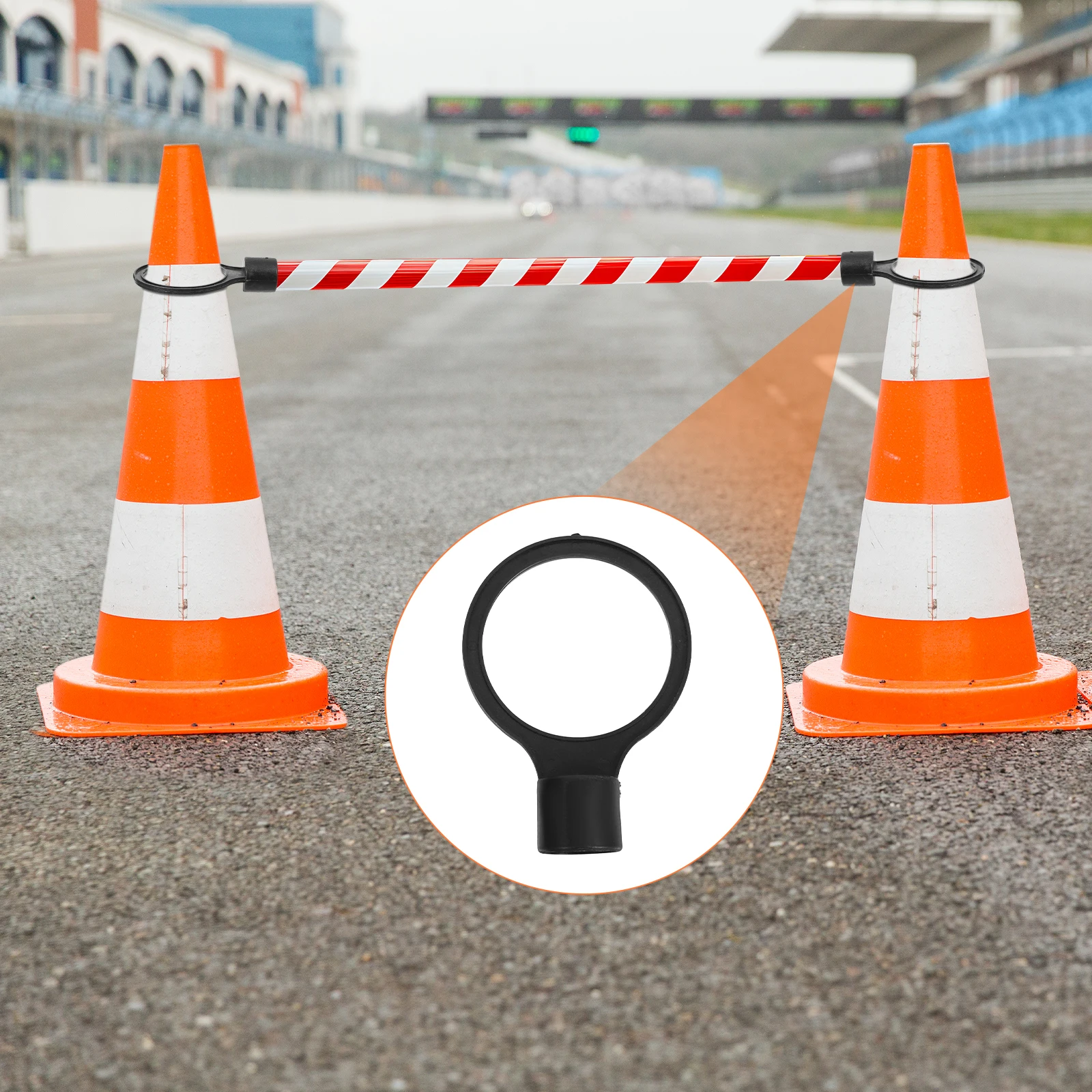 

6pcs Safety Cone Connector Traffic Road Driveway Construction Warning Barrier Ring Kit Parking Cones Connectors Stable