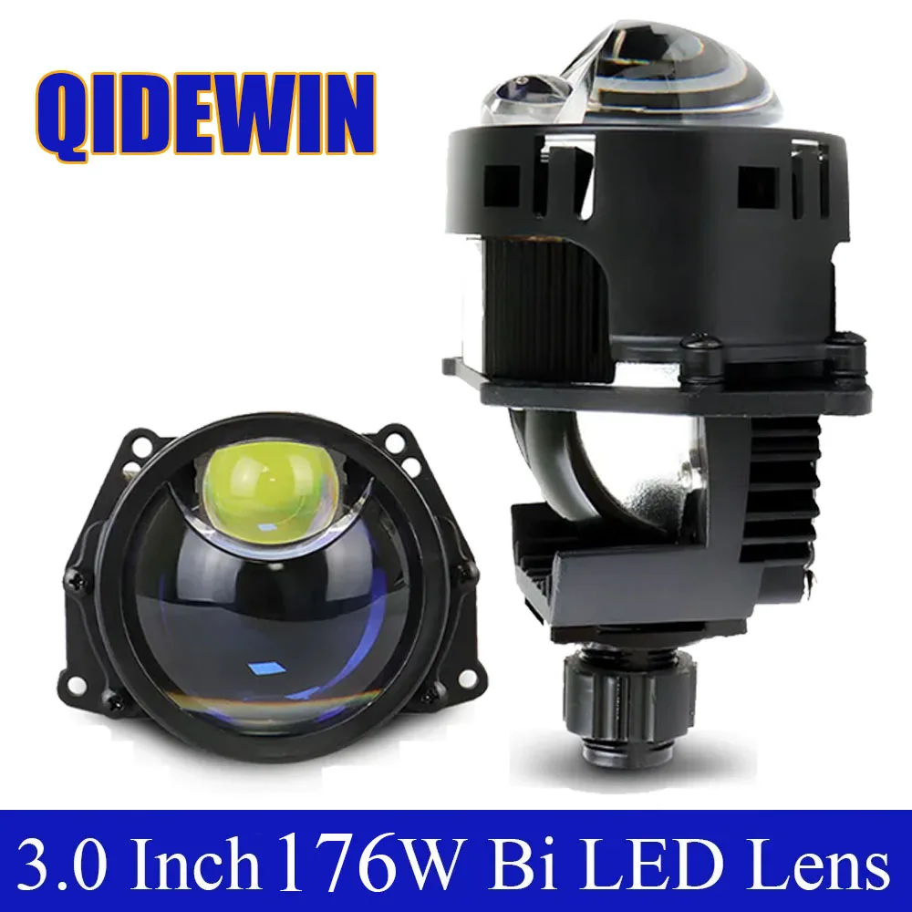 wholesale new design 6000k K206 lens bi led projector led headlight 60w fog lamp driving light with cooling systems