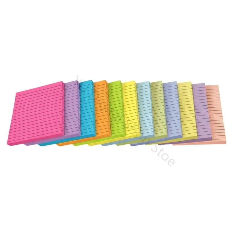 96BA Colored Lined Adhesive Note 45 Sheets Each Pad for Note Taking and Marking