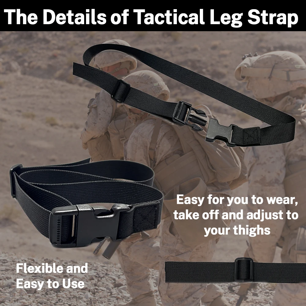 Эластичный ремешок с быстросъемной пряжкой, ремешок для ног, нескользящий ремень для ног для страйкбола, ремень для кобуры на бедро, вешалка для ног