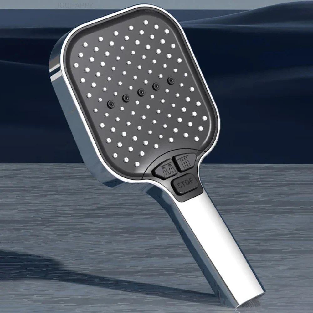 High Pressure Shower Head with One Stop Button 3 Spray Modes Shower head with Powerful Water Flow for Bathroom Accessories