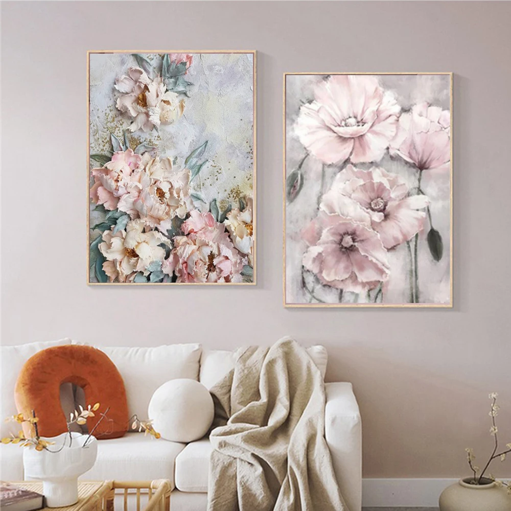 Fantasy Pink Flower DIY 5D Diamond Painting Embroidery Peony,Stitch Cross,3D,Diamond Mosaic,Triptych,Home Art Rhinestone