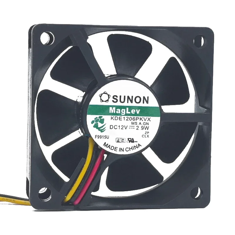 60*60*25MM Jianzhun/SUNON KDE1206PKVX 12V 2.9W 6cm PWM temperature control silent cooling fan 6020