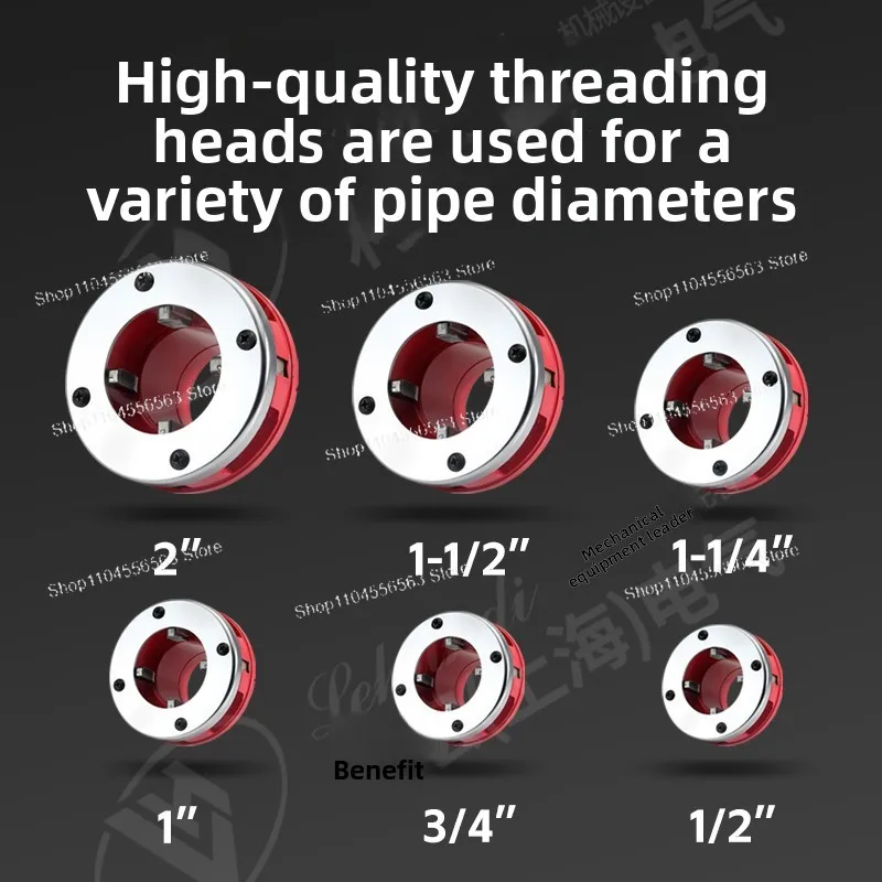 Electric Threading Machine for Round Steel Galvanized Pipe Handheld Small Fire Pipe Threading Tool