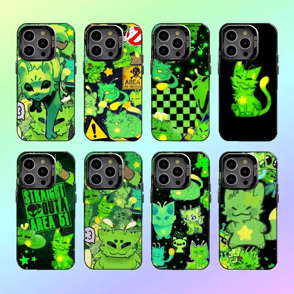 

G-GnarpyS C-Cat Phone Case For iPhone17,16,15,14,13,12,11 Plus,Pro Max Colored silver phone case