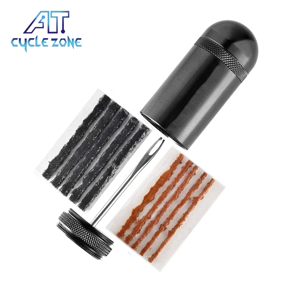 Bike Tubeless Tire Puncture Repair Kit - Portable Cycling Flat Repair Tools for Road Bicycle MTB