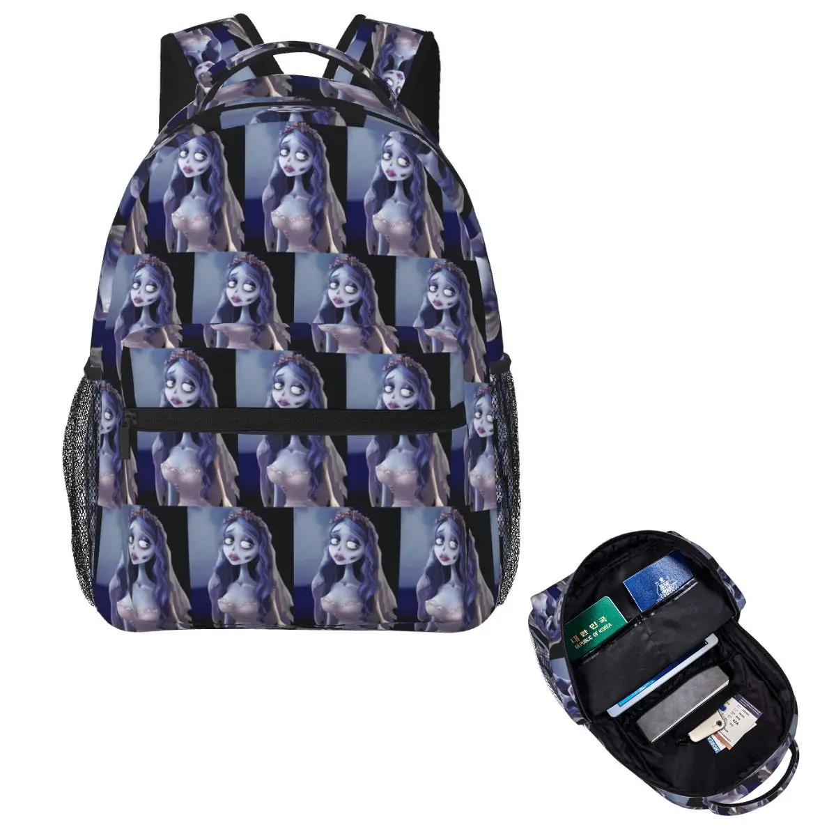 

Emily The Corpse Bride Student Backpack School Bag Hiking Travel Daypack for Men Women Fashion Bookbag Shoulder Bags