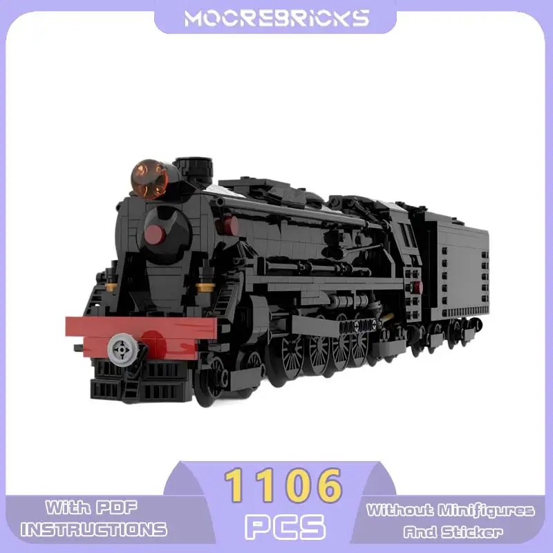 MOC-236596 NZR KA Class Steam Engine Building Blocks City Track Locomotives Creative Model Bricks Desktop Display Toys Boys Gift