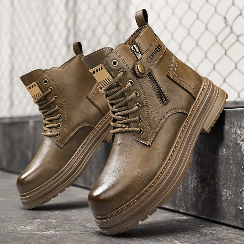 

Зимние мужские ботинки Уличные кожаные ботильоны Легкие повседневные ботинки для пар Классические ботинки ручной работы Дизайнерские женские рабочие ботинки