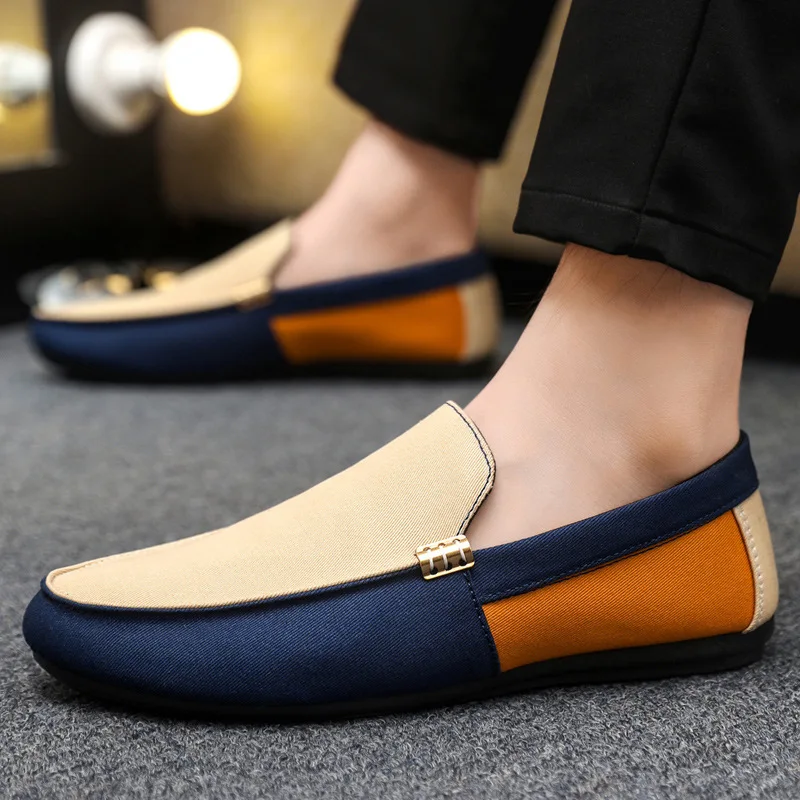 

Мужские весенние мокасины, повседневная обувь, тканевые туфли, слипоны, дышащие туфли для вождения, мужские лоферы на каждый день